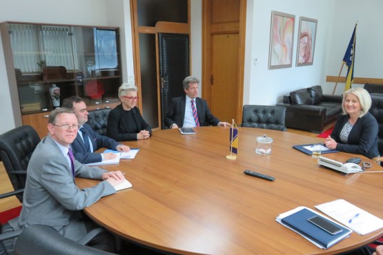 Deputy speaker of the House of Representatives of the PA BiH Borjana Krišto spoke with the deputy head of department for Western Balkan at the Ministry of Foreign Affairs of the UK and Northern Ireland